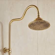 Wunderschöner wasserhahn aus der wand im. Bad Dusche Armaturen Messing Antik Messing Wand Regendusche Mischbatterien Retro Stil Dual Griff Badezimmer Dusche Wasserhahn 37 Off