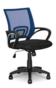 A perfect work desk for me, the right height for an office chair, and length for 2 monitors, a keyboard, a mouse, and a laptop, also you could put your agenda and notebooks on the shelves below. Loft Mesh Office Chair Dark Blue The Brick