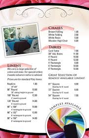 table and chair rentals party rentals bigfork event