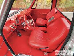 1968 C10 Stepside Custom Interior Red Truck Interior Classic Trucks Chevy Trucks