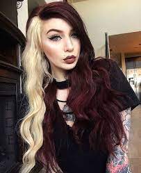 Pin By David Connelly On Half Half Dyed Hair 09 Aesthetic Hair Hair Styles Split Dyed Hair