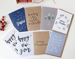 Calligraphy Christmas Cards Modern Calligraphy Christmas Cards Creative Feel Modern Stationery Gifts Brush Lettering Workshops And Creative Kits Made In Brighton