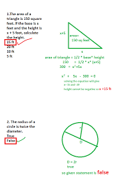 Given any angle and arm or base. Solved The Area Of A Triangle Is 150 Square Feet If The Base Is X Feet And The Height Is X 5 Feet Calculate The Height 15 Ft 20 Ft 10 Ft 5 Ft 2 Course Hero