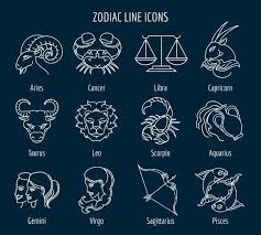 Zodiac Line Icons Zodiac Sign Tattoos Zodiac Signs Line Icon