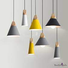Conical Shade Adjustable Mini Pendant Light In Modern Style Various Colors For Option Mini Pendant Lights Yellow Pendant Light Pendant Light