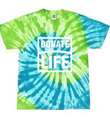 Donate Life Store Blue And Green Tie Dye Shirt