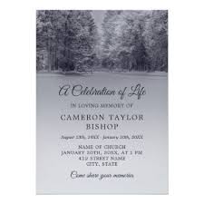 Winter Bridge Celebration Of Life Invitation Zazzle Com Celebration Of Life Memorial Service Invitation Elegant Invitations