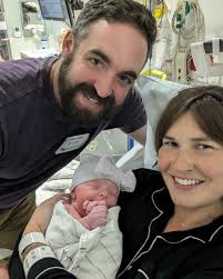 After making us wait a little longer than the norm and storming into the  world only 6 hours before a scheduled induction, she's already little miss  independent 💜 Meet Naomi Elizabeth 8.27.23 @