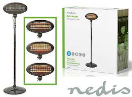 Top twin pedestal option for larger gatherings. Nedis 2kw Free Standing Quartz Outdoor Electric Garden Patio Heater 3 Settings 5412810326846 Ebay
