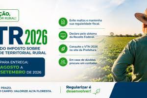 Produtores rurais devem ficar atentos ao prazo para a Declara&ccedil;&atilde;o do ITR 2026 - Prefeitura Municipal de Alta Floresta