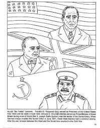 Coloring Page Roosevelt Churchull Stalin Img 4256 School Coloring Pages Coloring Pages Elementary History