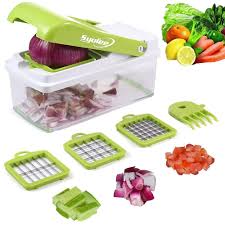 Find food cutter in canada | visit kijiji classifieds to buy, sell, or trade almost anything! Vegetable Chopper Veggie Fruit Dicer Syolee Food Cutter With 3 Interchangeable Blades Food Container Cleaning Brush Perfect For Potato Tomato Onion Carrot Salad Cucumber Buy Online In Colombia At Desertcart Co Productid 59764174