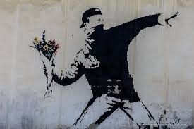 One time when you stop breathing and a second time, a bit later on, when somebody says your name for the last time.. Banksy In Bethlehem Banksy Street Art Bethlehem Palestine The Whole World Is A Playground