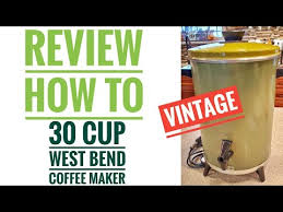 Shop for 30 cup coffee maker online at target. West Bend 30 Cup Percolator Coffee Maker Review How To Make Coffee Vintage Maker 13525 Youtube