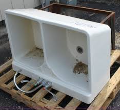 crane double bowl porcelain laundry