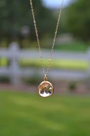 Peach Pendant Necklace Champagne Necklace Blush Necklace Etsy Cute Jewelry Pendant Jewelry