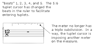 The time signature (the 2 numbers at the beginning of the melody) indicates how many beats are in a measure. Music Ruler