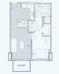 1 Bedroom Bathroom Floor Plan A