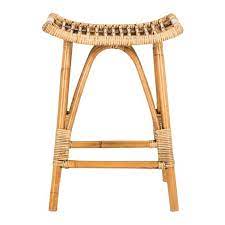 Some have arms, some do not. Leda Rattan Counter Height Barstool Safavieh Target