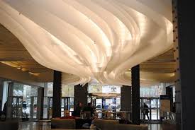 Creative Light Installation Glacier Ribbon Ceiling Feature By Lumicor Freshome Com Light Installation Ceiling Design Creative Lighting