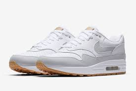 Nike Air Max 1 White Pure Platinum Gum Yellow Ah8145 103 Sneaker Bar Detroit Nike Air Max 90 White Nike Air Max White Nike Air Max