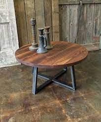 Round pocola solid wood coffee table. Round Industrial Reclaimed Wood Coffee Table What We Make Round Industrial Coffee Table Coffee Table Wood Reclaimed Wood Coffee Table