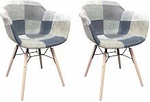 95 cm.fauteuil met leuk patchwork patroongemaakt van. Fauteuil Patchwork Bleu Comparer Les Prix Et Offres Pour Fauteuil Patchwork Bleu Lionshome
