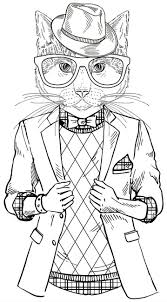 He specializes in realistic drawings of people, animals, and places. Hipster Coloring Pages For Adults Cool Coloring Pages Coloring Book Pages Cat Coloring Book