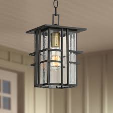 Our modern outdoor lighting collection includes designs for ceiling, wall, garden, and landscape. Possini Euro Design Modern Outdoor Ceiling Light Hanging Black Geometric Frame 12 1 2 Seedy Glass For Exterior House Porch Patio Walmart Com Walmart Com