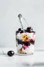 No Bake Black Cherry Waffle Parfait Broma Bakery Recipe Desserts Portable Dessert Fodmap Recipes