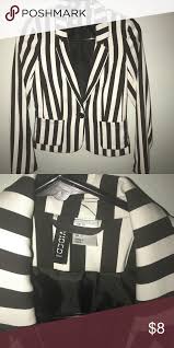 Black And White Striped Suit Jacket Black And White Striped Blazer Blazer Striped Blazer White Stripe
