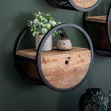 Collection de dominique guiot • dernière mise à jour il y a 7 semaines. Etagere Murale Cyril O40 Avec Tiroir Industriel Bois Dur Emob Emob