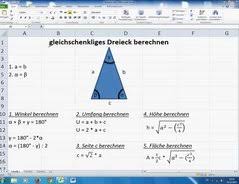 Bei einem rechtwinkligen dreieck kann die höhe h des dreiecks leicht berechnet werden. Video Gleichschenkliges Dreieck Berechnen So Geht S
