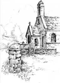 Pencil Sketchbook Drawing Of Church Near Sedbergh Landscape Pencil Drawings Landscape Sketch Landscape Drawings