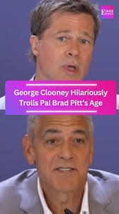 George Clooney proves that friendship ages like fine wine... and so does  his trolling game 🍷, #georgeclooney #bradpitt #wolfs
