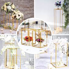 Check spelling or type a new query. Wedding Flower Stand Metal Vase Column Stand Geometric Centerpiece Vase Tableclothsfactory