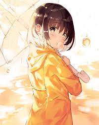 Image of 4k orange wallpapers top free 4k orange. Hd Wallpaper Anime Anime Girls Brunette Yellow Eyes Umbrella Wallpaper Flare