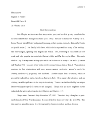 Short Story Analysis Pdf