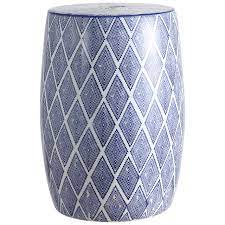 This distressed white clay drum garden stool is a classic accent piece for any outdoor space. Buy Jonathan Y Tbl1019a Moroccan Diamonds 18 Ceramic Drum Garden Stool Blue White Online In Oman B08429hyf8