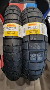 Coppia pneumatici moto 110/80/19 + 150/70/17 Pirelli Scorpion Rally STR M+S  | eBay