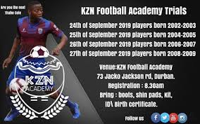 Photos containing nudity, gore, or hateful themes are not permissible and may lead to the cancellation of your account Kzn Football Academy Trials For Players Born 2006 And 2007 73 Jacko Jackson Durban Kwazulu Natal September 26 2019 Allevents In