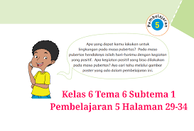 Kunci Jawaban Buku Tematik Tema 6 Kelas 6 Halaman 29 33 34 Koesrow