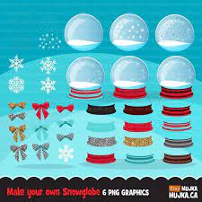 Christmas Snow Globe Clipart Make Your Own Cute Snow Globes Etsy Globe Clipart Christmas Snow Globes Snow Globes