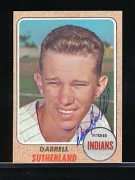 1968 Topps #551 Darrell Sutherland signed auto autograph High # Nm or  better cle