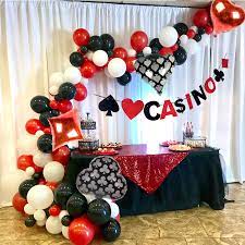 Casino centerpieces are neat decorations you can use for your next party. Casino Theme Balloon Arch Casino Decoration Party Poker Las Vegas Decoration Anniversare Adulte Birthday Party Decorations Adult Ballons Accessories Aliexpress