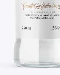 Download 24 Clear Glass White Rum Bottle Psd Mockup Potoshop PSD Mockup Templates