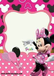 احلى تصاميم اطارات اطفال بنات ناعمة وملونة للتصميم براويز بالعربي نتعلم Convite Minie Rosa Convite Aniversario Minnie Convite Minnie Rosa
