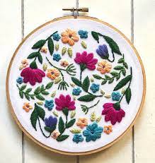 Hand embroidery, machine embroidery, and applique. Flower Embroidery Patterns Kits Floral Stitches For Your Home Pumora All About Hand Embroidery