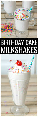 Healthy low calorie birthday cake protein shake recipe! 4 Ingredient Homemade Birthday Cake Milkshake Recipe