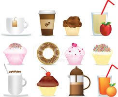 Okay i just learned about this kaffee und kuchen cultural thing germany and omg if any of my followers are german whenever i come to germany plz show me how it's done. Kaffee Und Kuchen Abbildung Satz Clipart Bilder Vektor